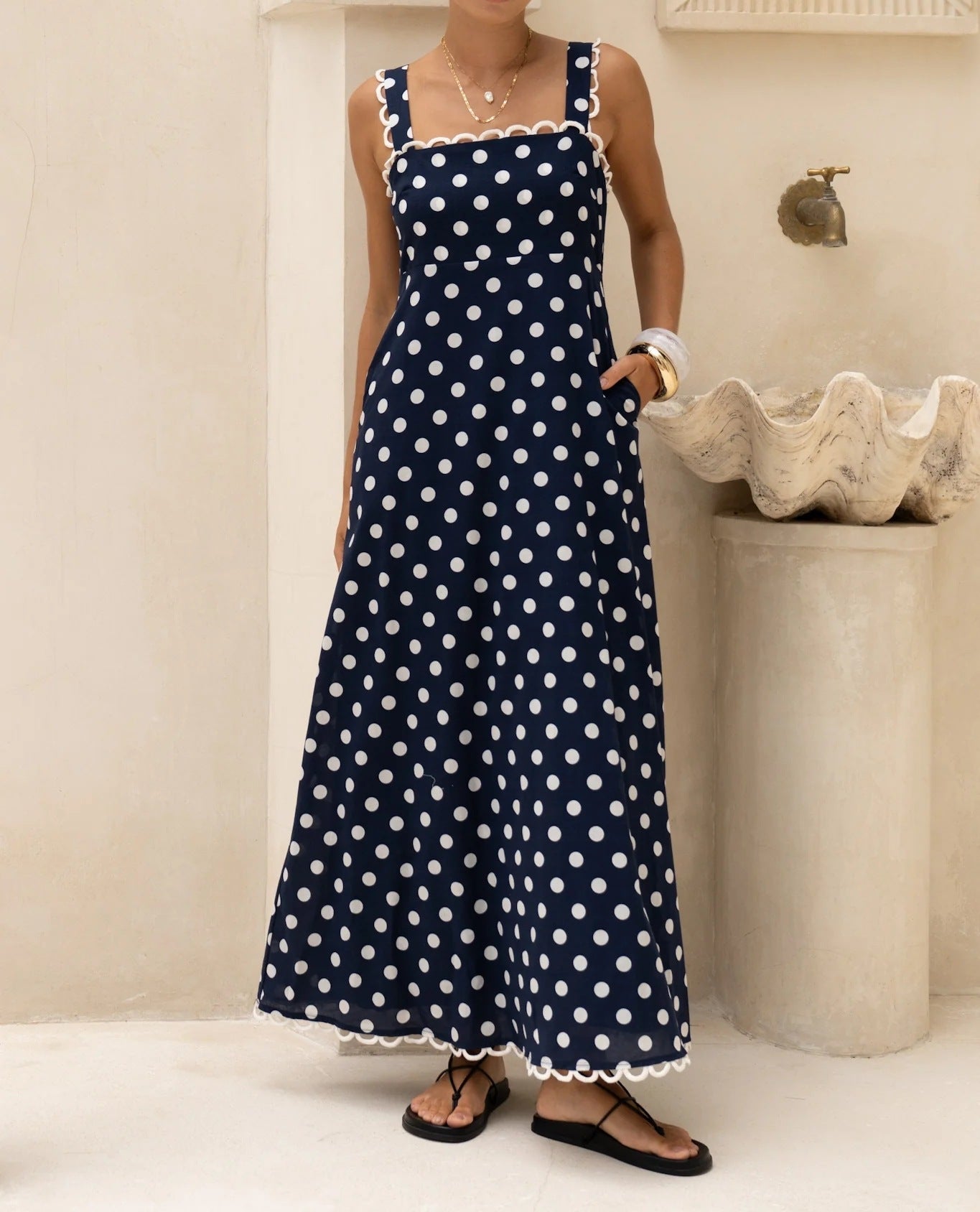Polka A-Line Dress
