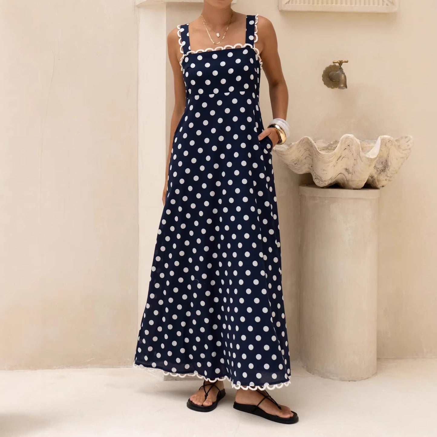 Polka A-Line Dress